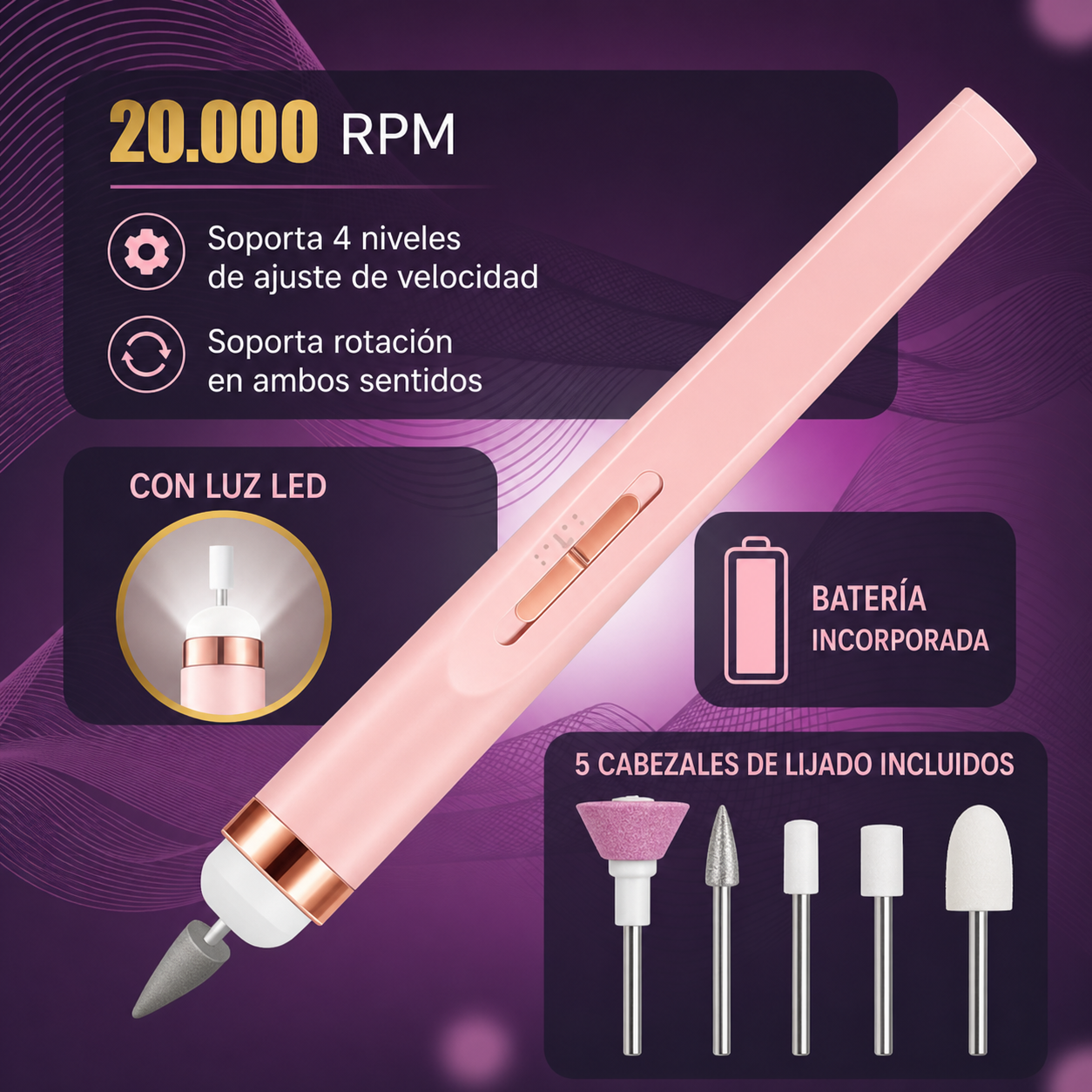 Torno de uñas 5 en 1